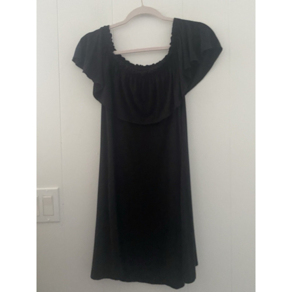 Abercrombie‎ & Fitch Sz smallDress Black Off Shoulder Swing Trapeze Tiers